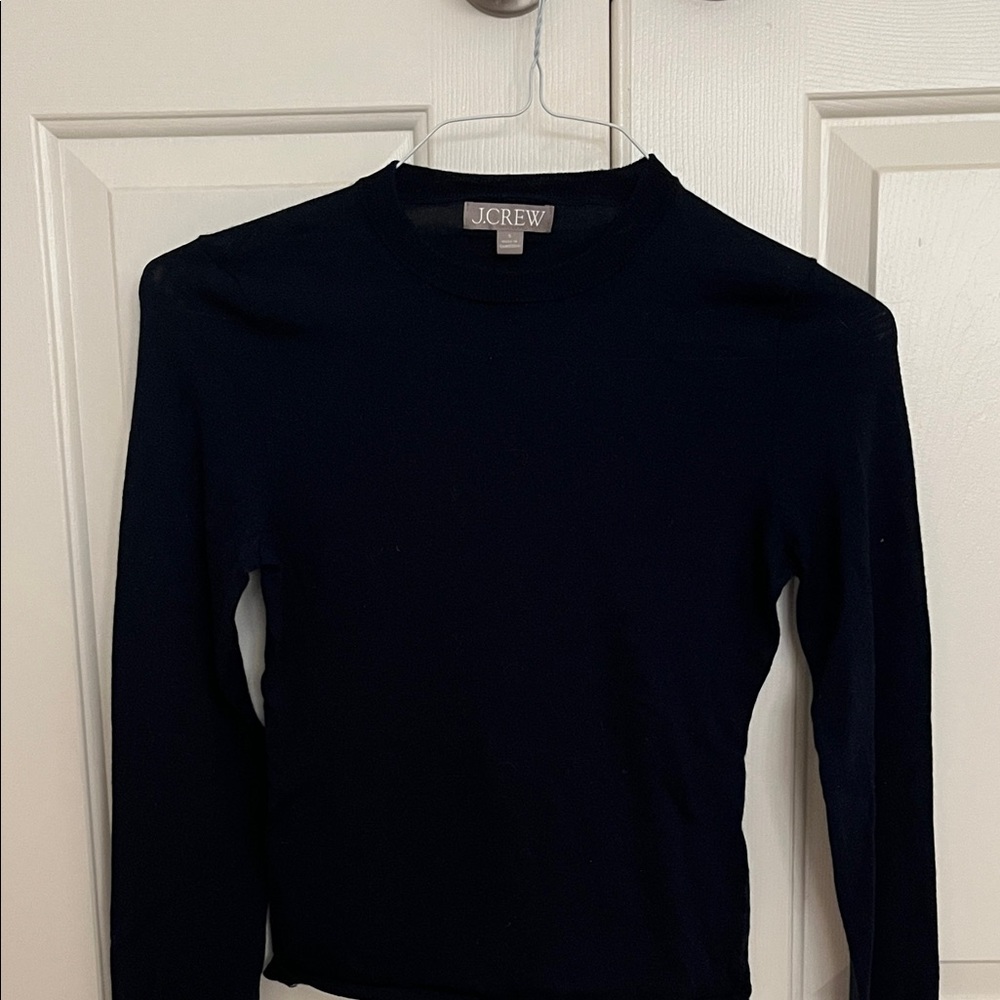 J.Crew Elegant Navy Crew Neck Sweater